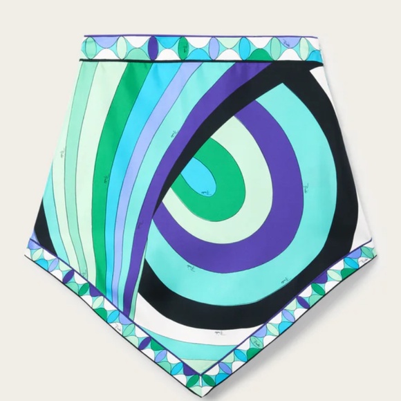 IRIDE PRINT SILK TWILL SKIRT - Picture 1 of 3